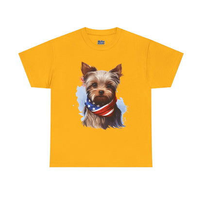 Patriotic Yorkshire Terrier Unisex T-Shirt