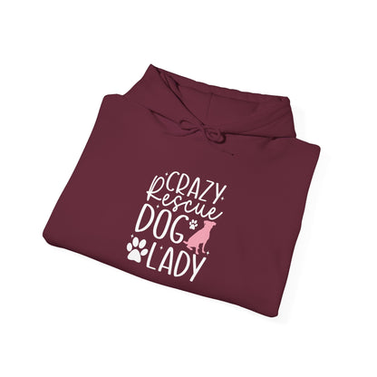 Crazy Rescue Dog Lady Hoodie - Perfect For Dog Mom