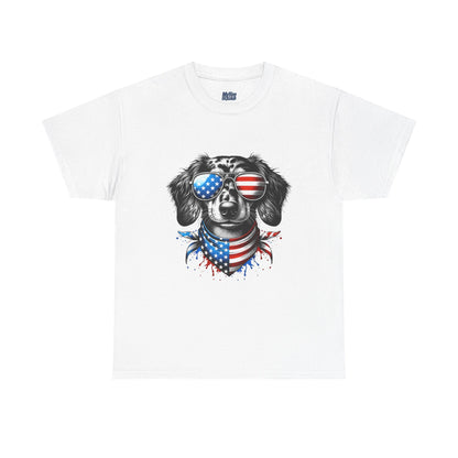 Patriotic Dachshund with Sunglasses Unisex T-Shirt