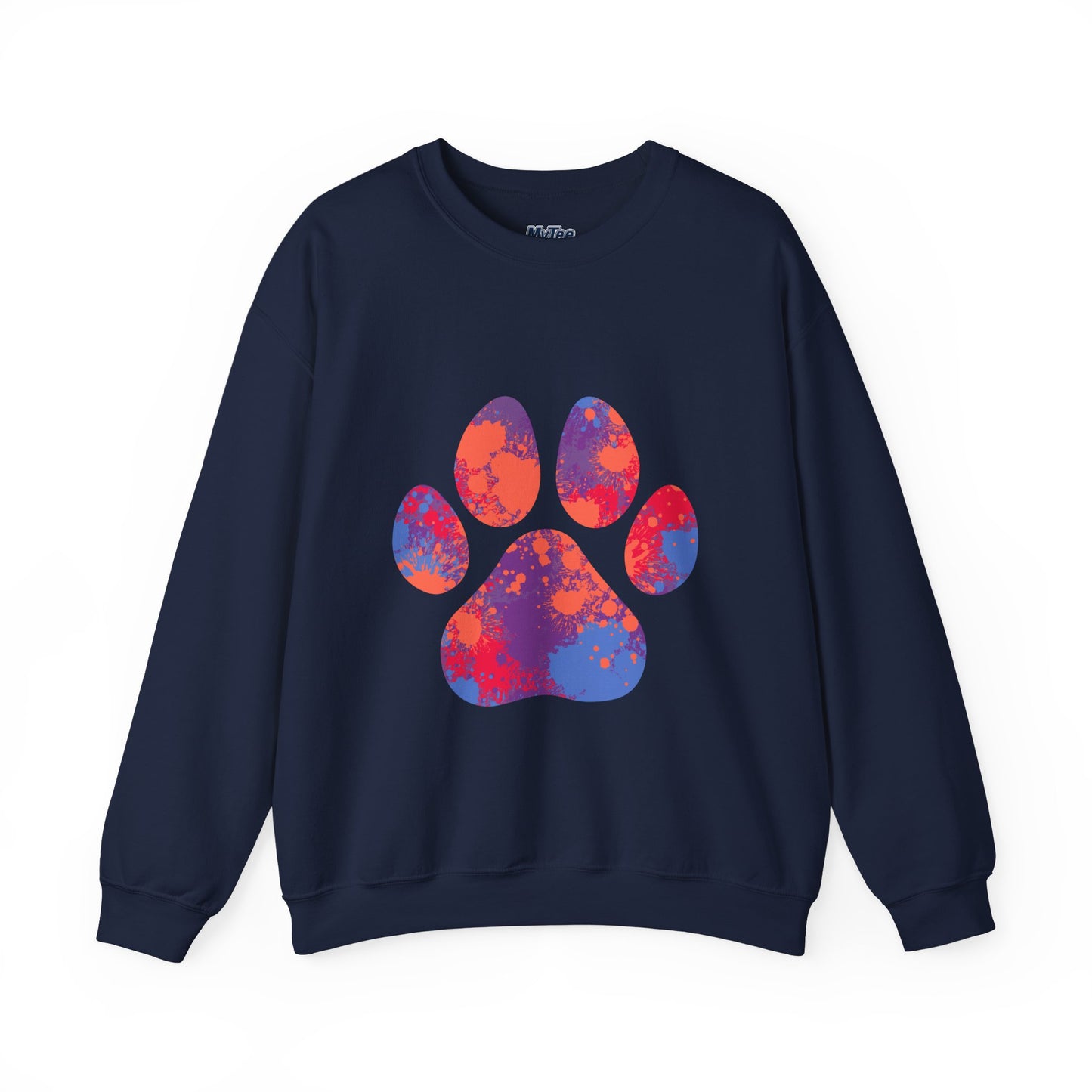 Colorful Paw Print Crewneck Sweatshirt | Pet Lover Gift, Cozy Casual Wear