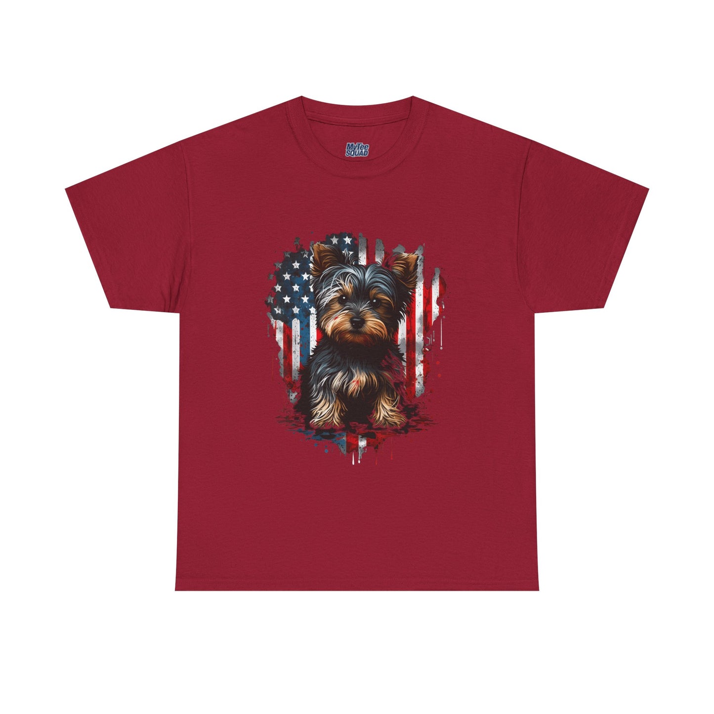 Patriotic American Yorkshire Terrier With sunglasses Unisex T-Shirt