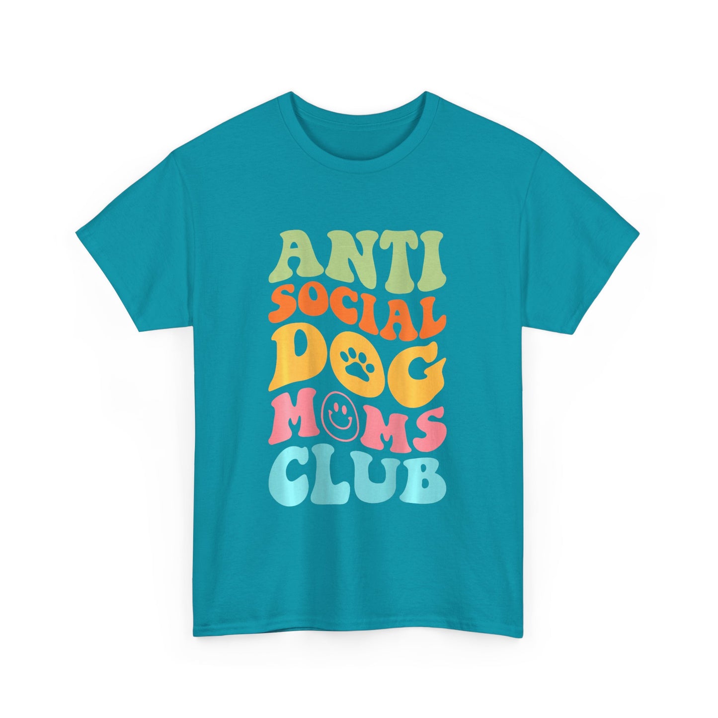 Anti Social Dog Moms Club Cotton T-Shirt - Fun & Comfy Pet Lover Tee