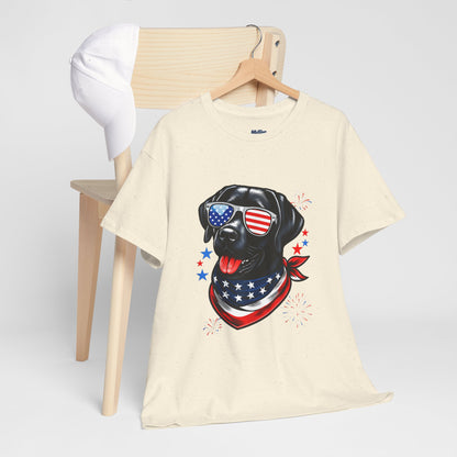 Patriotic American Labrador Retriever With Sunglasses Unisex T-Shirt
