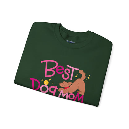 Best Dog Mom Ever Crewneck Sweatshirt | Gift For Dog Moms
