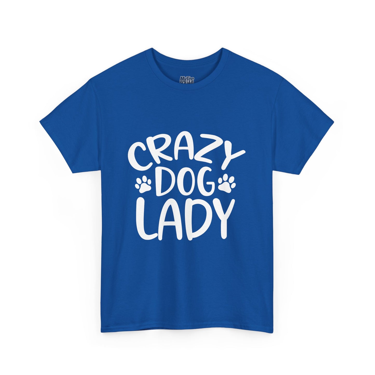 Crazy Dog Lady Heavy Cotton T-Shirt | Best Gift For Dog Mom