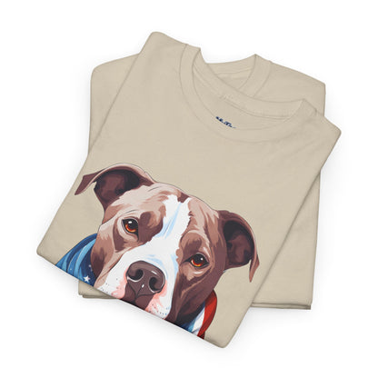 Patriotic American Staffordshire Terrier Unisex T-Shirt