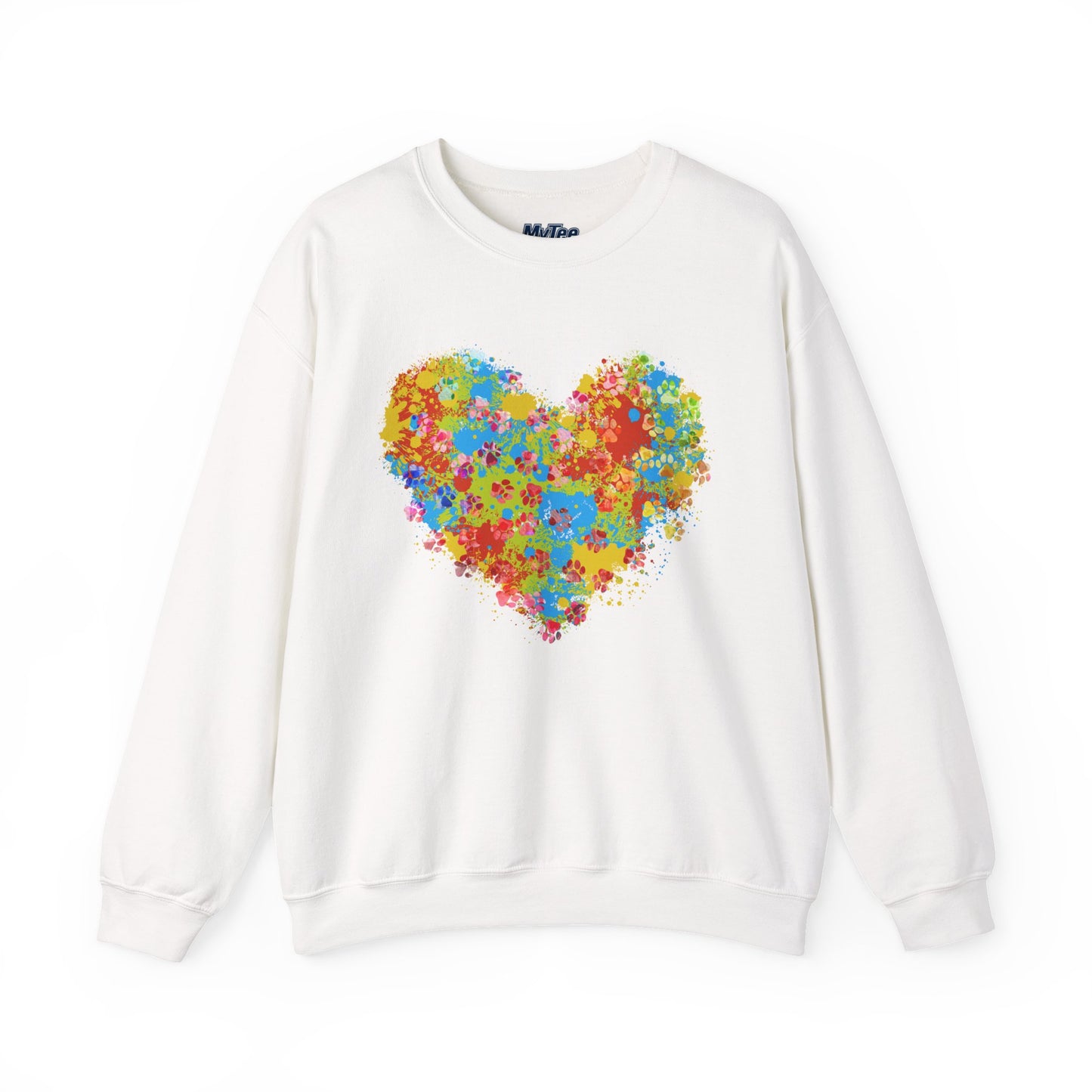 Colorful Heart Graphic Cozy Sweatshirt | Comfortable Winter Apparel