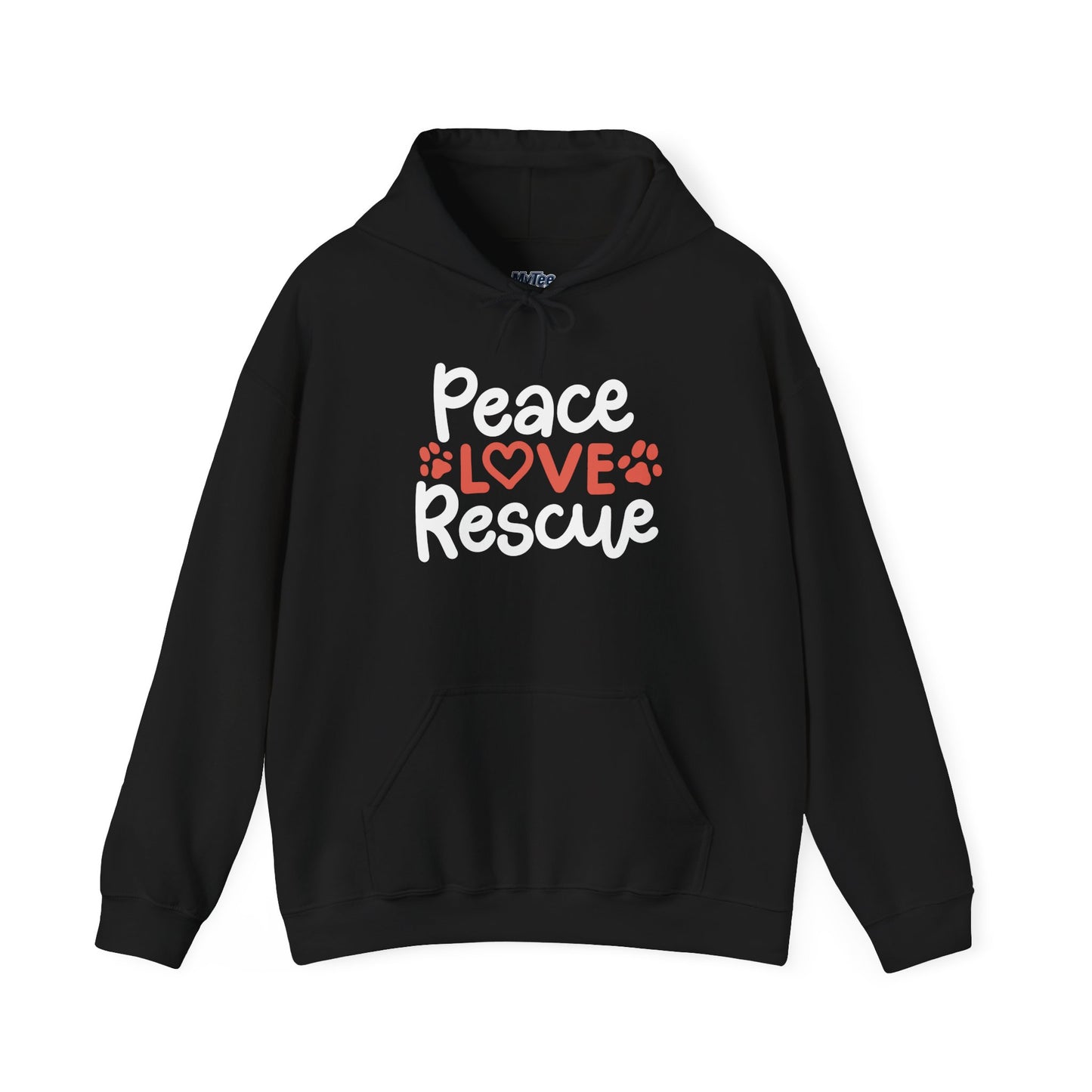 Peace, Love, Rescue Hoodie | Pet Adoption Awareness