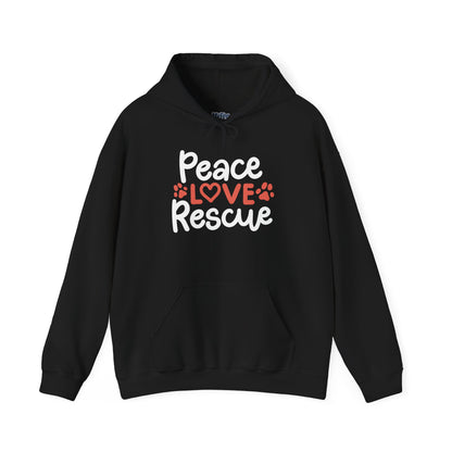 Peace, Love, Rescue Hoodie | Pet Adoption Awareness