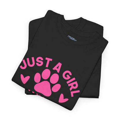 Just a Girl Who Loves Dogs T-Shirt - Cute Pet Lover Tee
