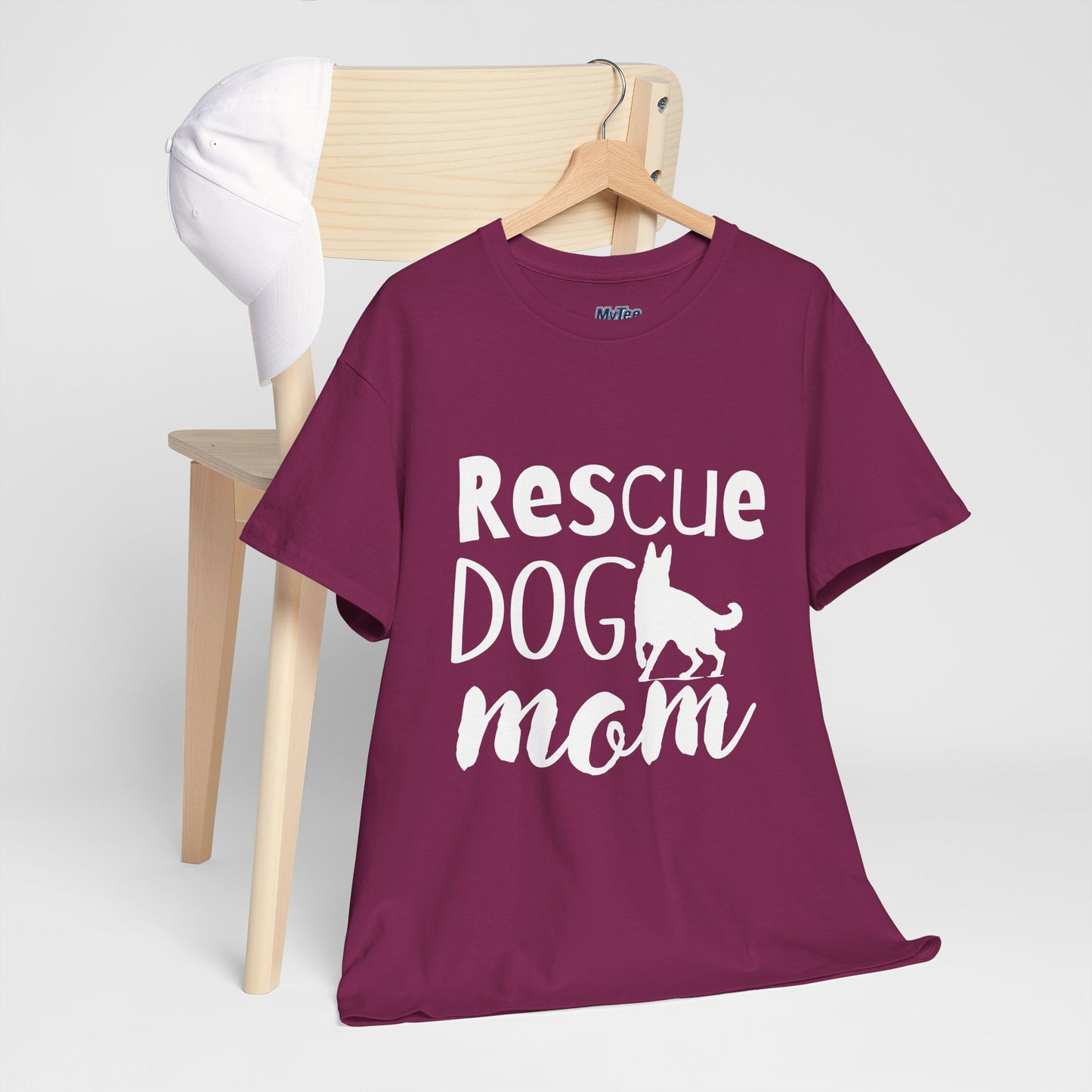 Rescue Dog Mom Cotton T-Shirt