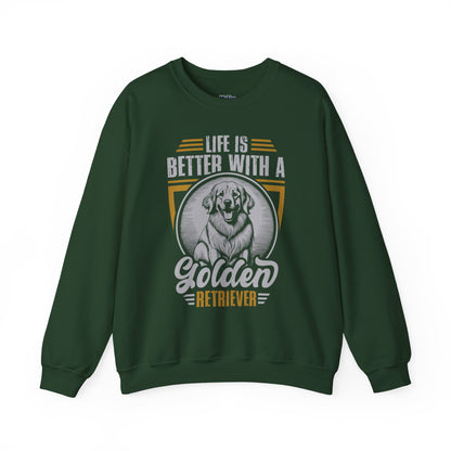 Life Is Better with a Golden Retriever Sweatshirt – Cozy Dog Lover Crewneck