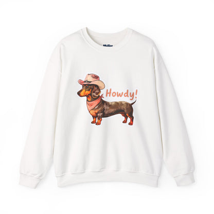 Dachshund Howdy Unisex Sweatshirt – Cozy Western Pup Pullover