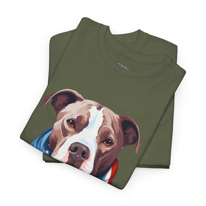 Patriotic American Staffordshire Terrier Unisex T-Shirt
