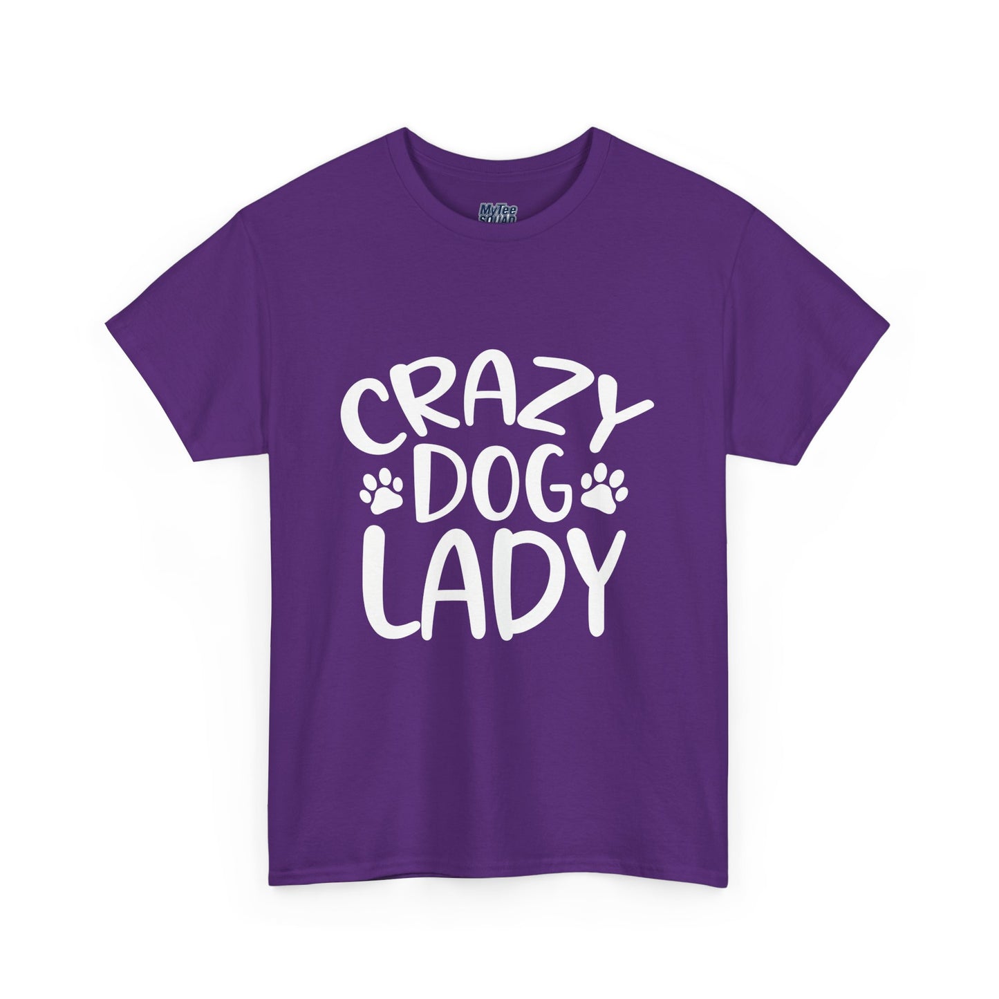 Crazy Dog Lady Heavy Cotton T-Shirt | Best Gift For Dog Mom