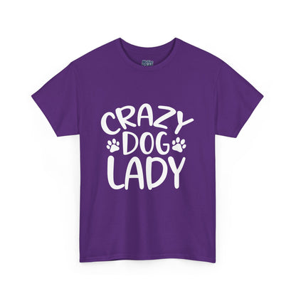 Crazy Dog Lady Heavy Cotton T-Shirt | Best Gift For Dog Mom