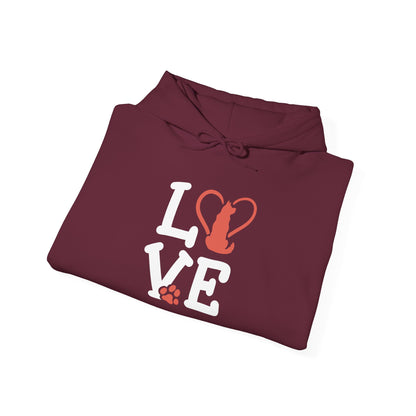 Love Cat Hoodie | Cozy Gift for Pet Lovers