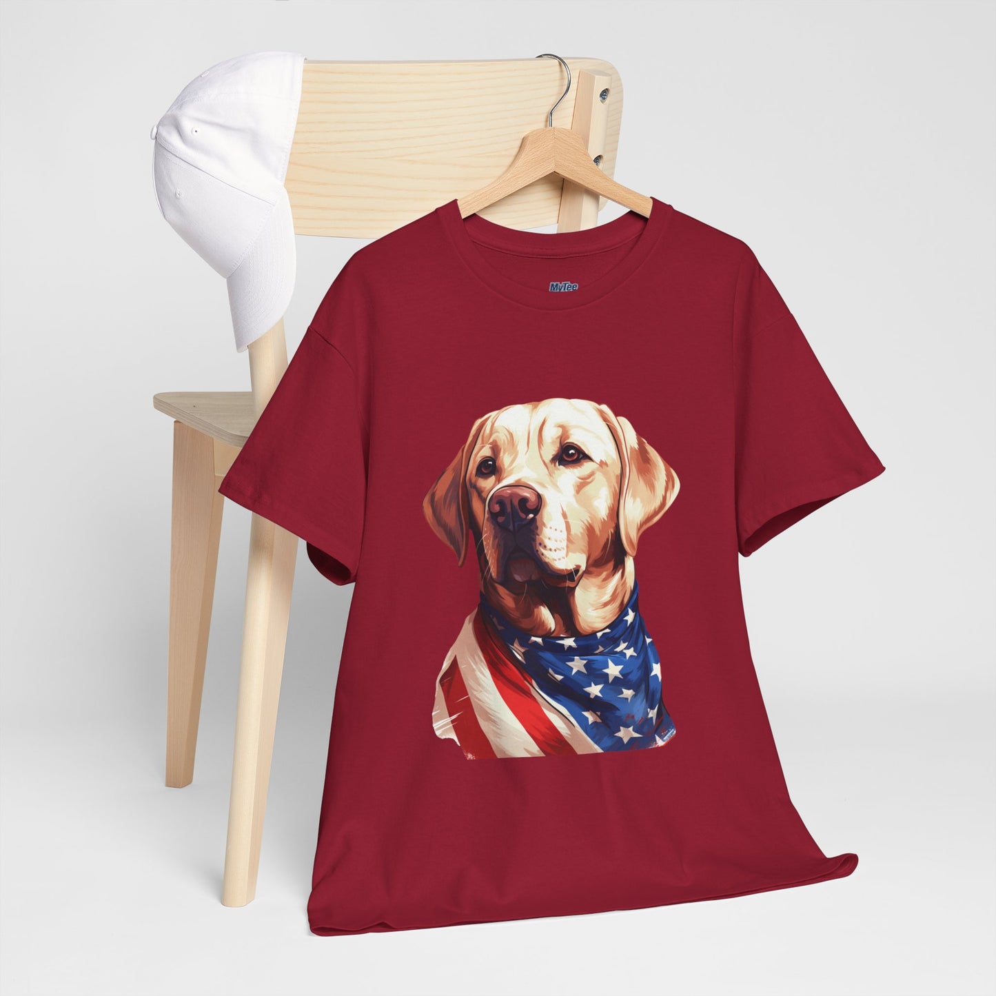 Patriotic Labrador In Stars & Stripes Unisex T Shirts