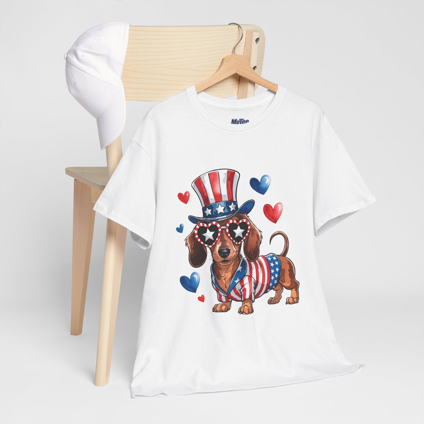 Patriotic Dachshund Unisex T-Shirt | Dog Lover Gift, July 4th Celebration