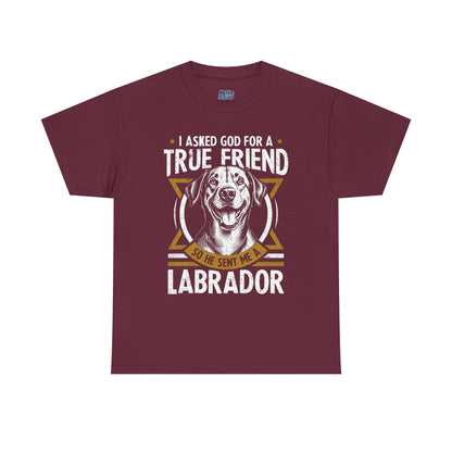 I Asked God For a Strength So He Sent Me a Labrador Retriever Unisex T-Shirts