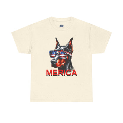 Patriotic Doberman With Sunglasses Unisex T-Shirt