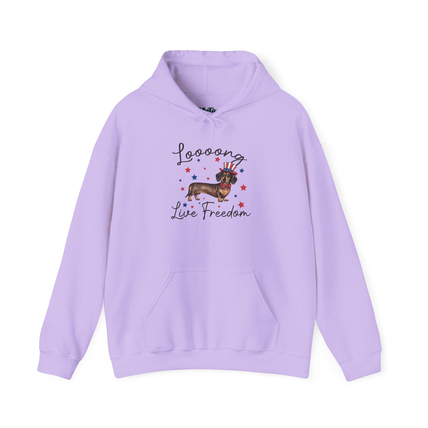 Patriotic Dachshund Loooong Live Freedom Unisex Hoodie