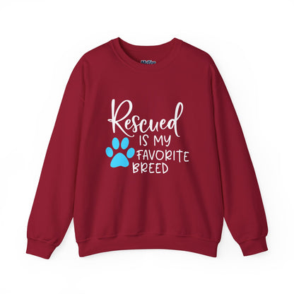 Rescued Is My Favorite Breed Unisex Sweatshirt – Dog Lover Crewneck
