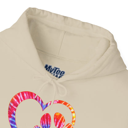 Paw Love Tie-Dye Hoodie – Wear Your Heart In Color