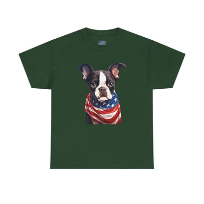 Patriotic Boston Terrier Unisex T-Shirt