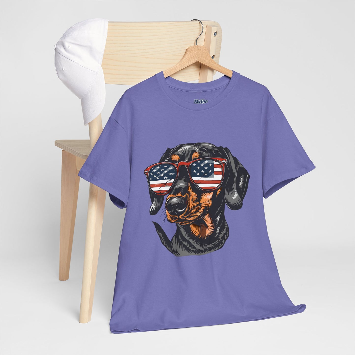 Patriotic Dachshund With Sunglasses Unisex T-Shirt