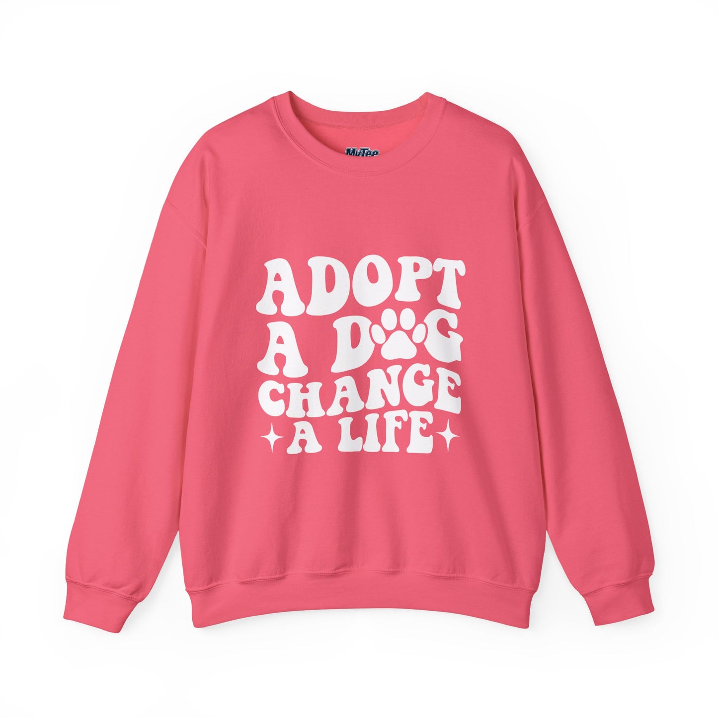 Adopt A Dog Change A Life Crewneck Sweatshirt