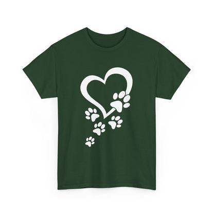 Heart With Paw Print Love T-shirt