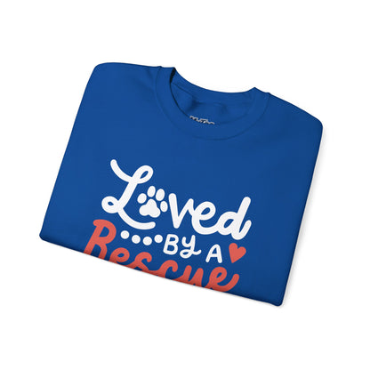 Loved By A Rescue Dog Sweatshirt | Animal Lover Gift, Cozy Crewneck