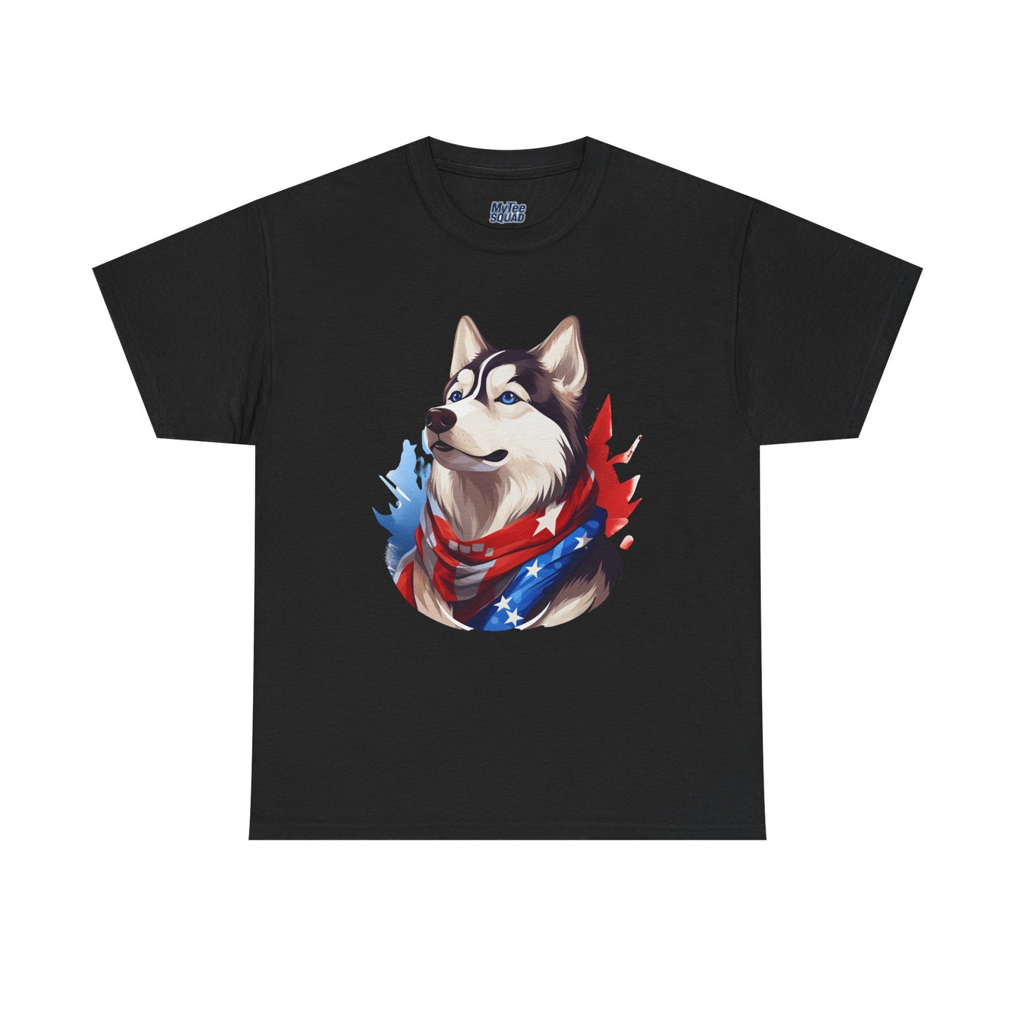 Patriotic Siberian Husky Unisex T-Shirt