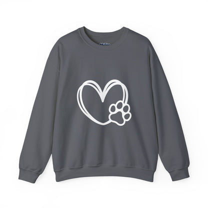 Paw Heart Unisex Sweatshirt – Subtle Dog Lover Style