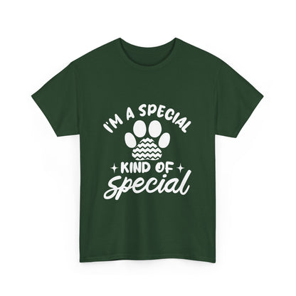 I'M A SPECIAL, DOG KIND OF SPECIAL Casual PAW Cotton T-shirt