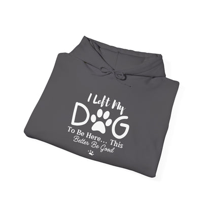 I Left My Dog To Be Here, This Better Be Good Dog Lover Hoodie