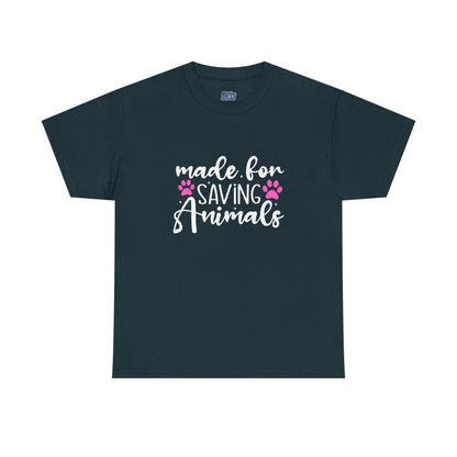 Made For Saving Animals Unisex Cotton T-Shirt | Dog Lover