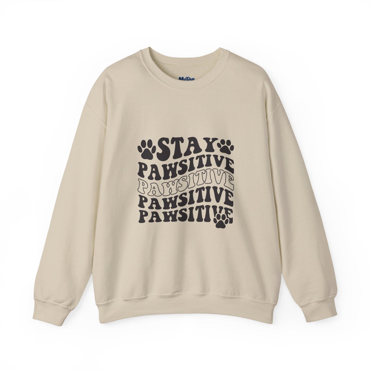 Stay Pawsitive Unisex Heavy Blend Crewneck Sweatshirt