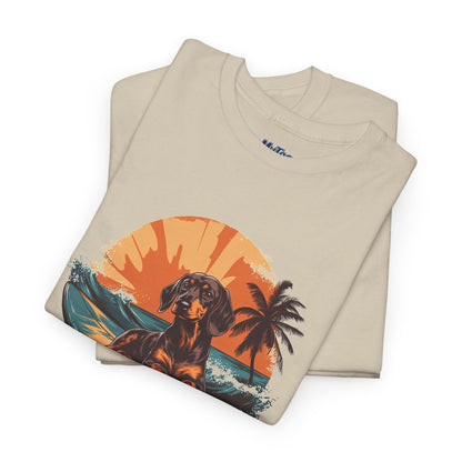 Dachshund Beach Vibes T-Shirt – Chill Summer Dog Style