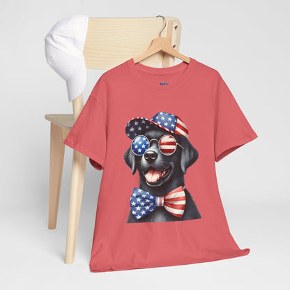Patriotic Labrador Retriever With Sunglasses And Bow Unisex T-Shirts
