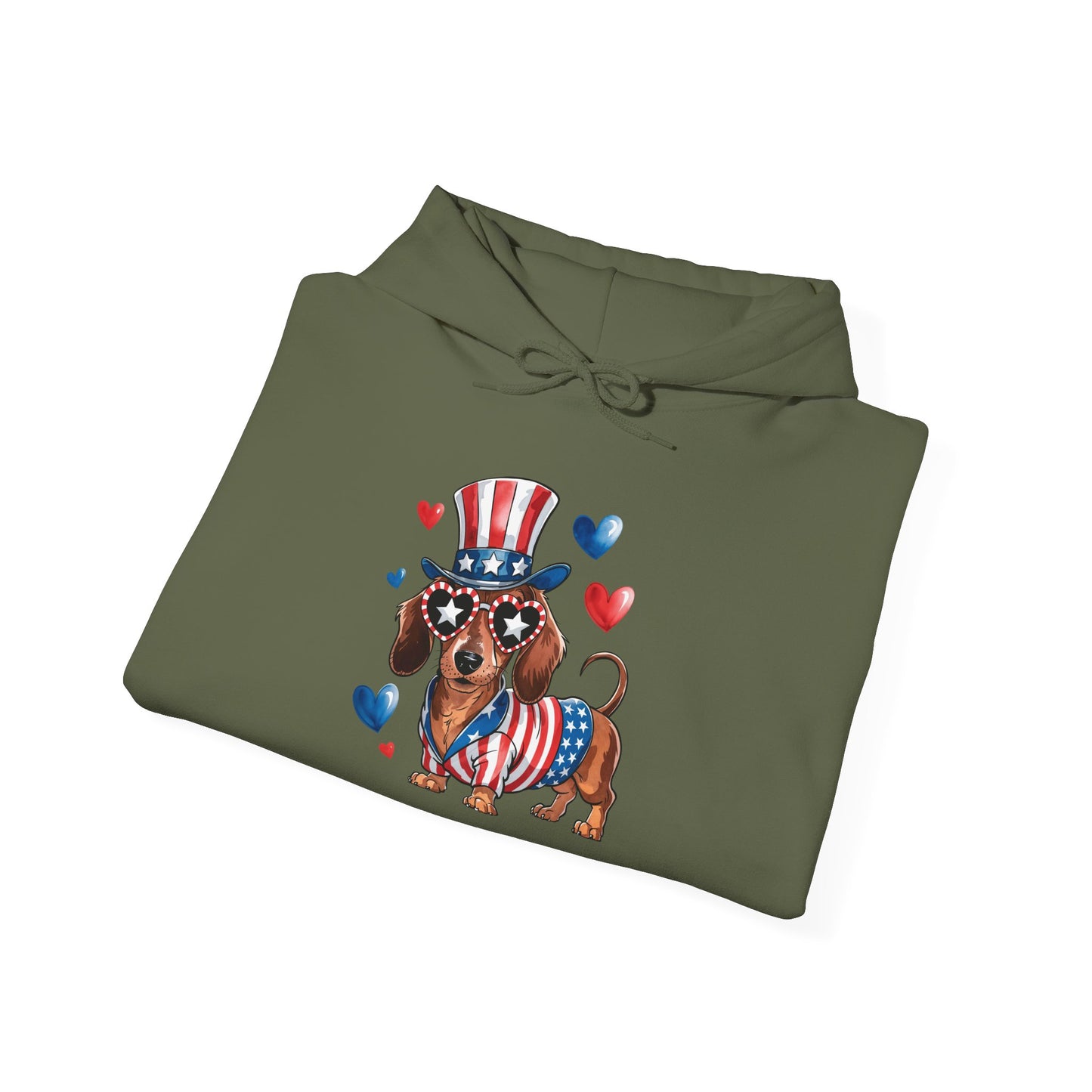 Patriotic Dachshund Unisex Hoodie - Perfect For 4th Of July
