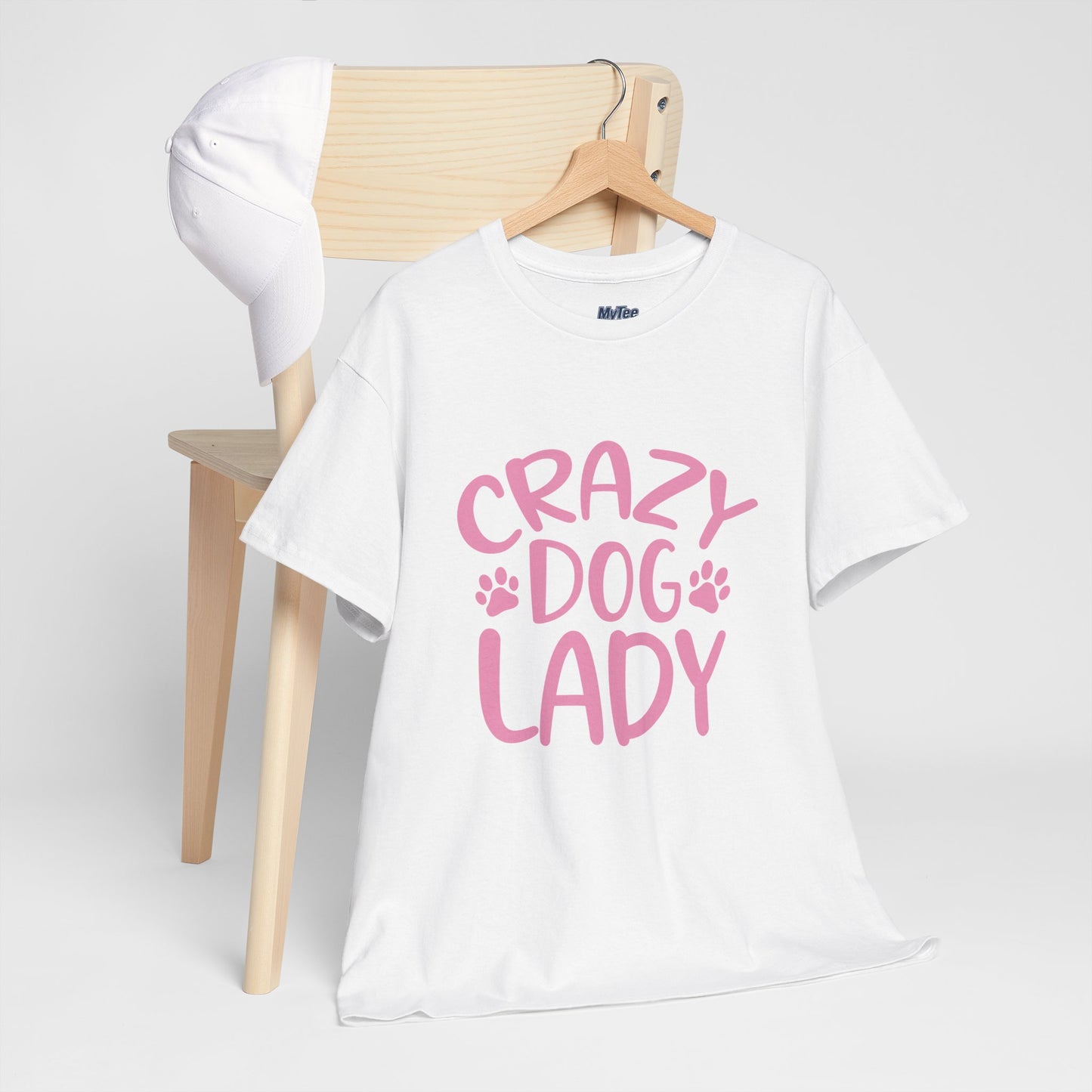 Crazy Dog Lady Heavy Cotton T-Shirt | Best Gift For Dog Mom