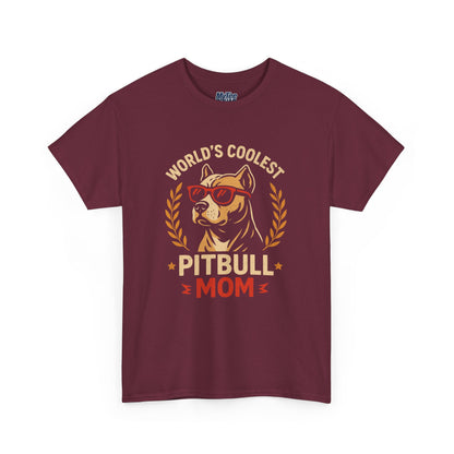 World's Coolest Pitbull Mom T-Shirt | Gift For Dog Mom