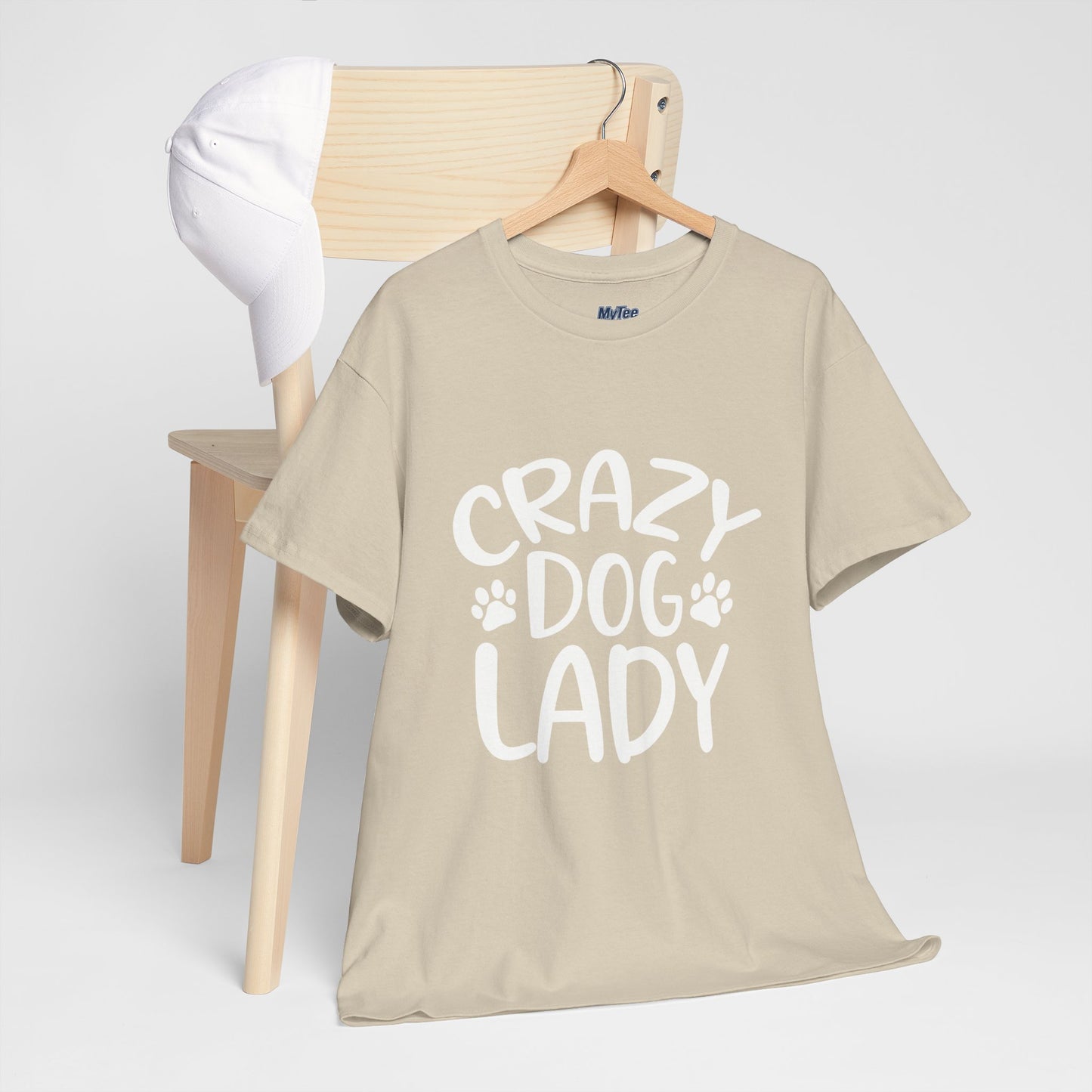 Crazy Dog Lady Heavy Cotton T-Shirt | Best Gift For Dog Mom