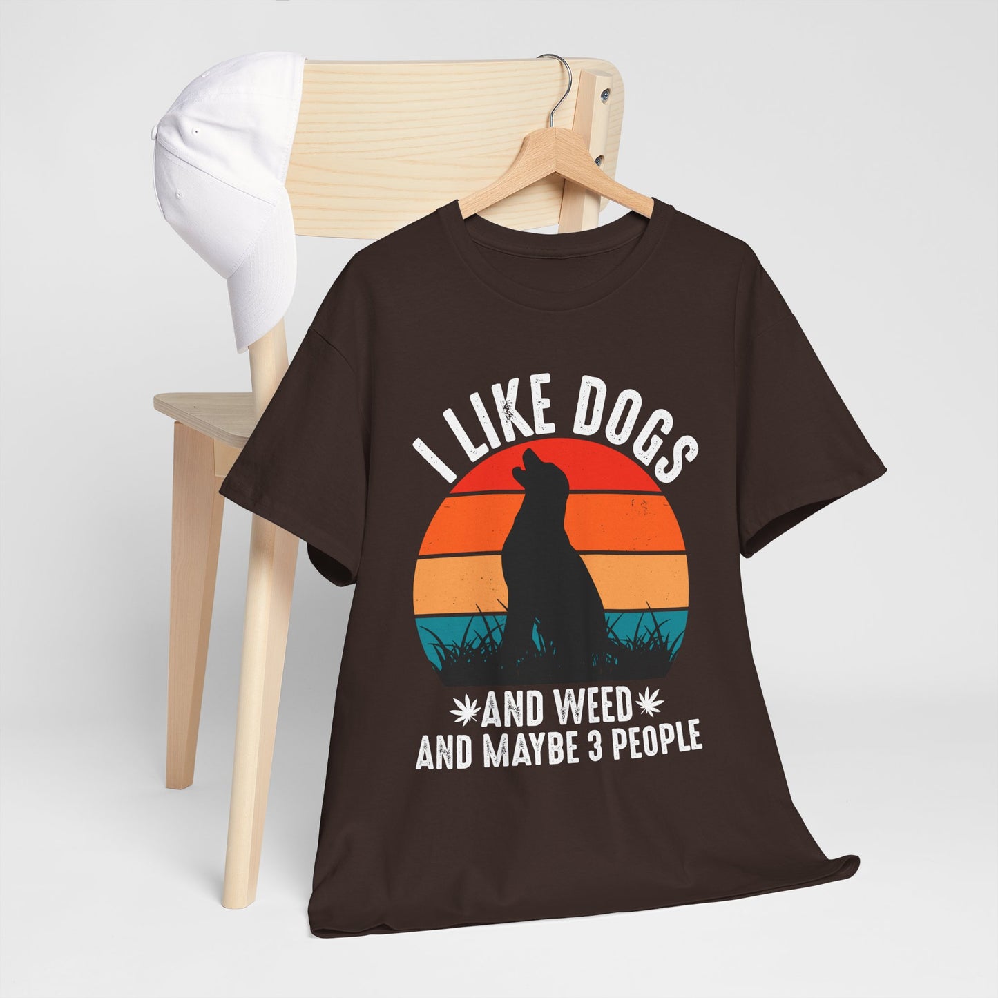 'I Like Dogs And Weed And 3 People' Unisex T-Shirt