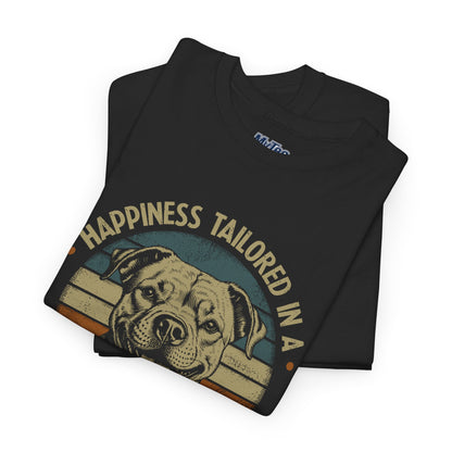 Happiness Tailored In A Pitbull Smile Unisex Tee | Animal Rescue Support Tee