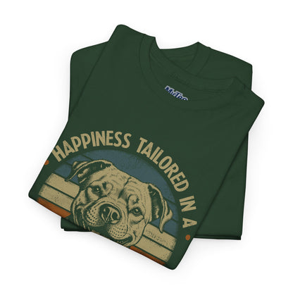 Happiness Tailored In A Pitbull Smile Unisex Tee | Animal Rescue Support Tee