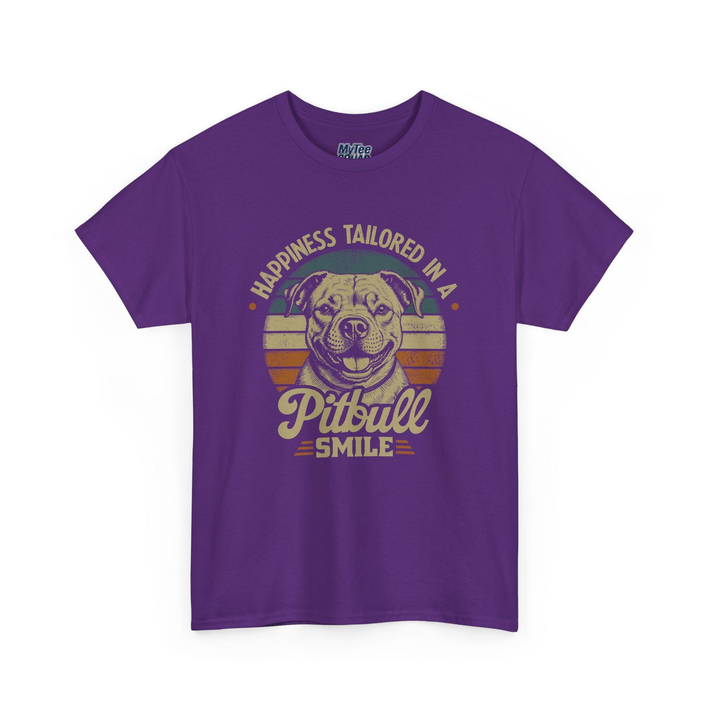 Happiness Tailored In A Pitbull Smile Unisex Tee | Animal Rescue Support Tee