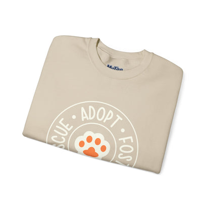 Rescue, Adopt, Foster Unisex Sweatshirt | Animal Lover Gift, Pet Adoption Crewneck